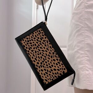 Vera Bradley Calf Hair Wristlet Cheetah Genuine Leather